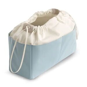 Ulta Beauty Light Blue and White Cosmetic Bag